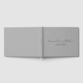 Elegant Type Script Serif Custom Grijs Bruiloft Gastenboek (Volledig)