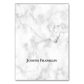 Elegant Typeface White Marble Place Cards Kaart (Voorkant)