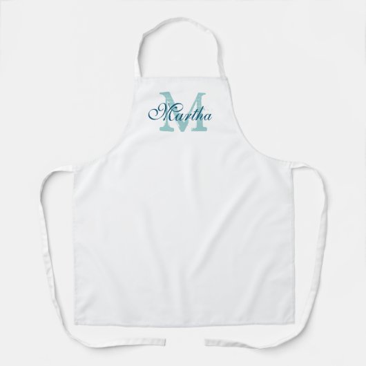 Elegant typografie aangepaste monogram keuken schort (Voorkant)