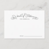 Elegant Typografie Advies voor de Bride Kaarten (Voorkant)