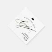 Elegant typografie Afstuderen  Servet (Hoek)