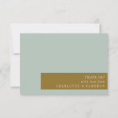 Elegant Typografie Blue Olive Custom Wedding Bedankkaart (Voorkant)