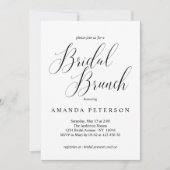 Elegant Typografie Bridal Brunch Kaart (Voorkant)