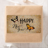Elegant Typografie Butterfly Stars Rustisch Nieuwj Etiket (Insitu)