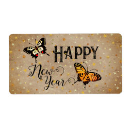 Elegant Typografie Butterfly Stars Rustisch Nieuwj Etiket