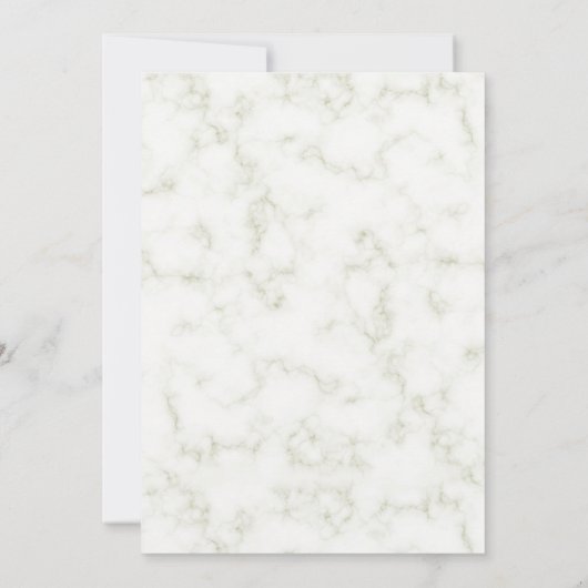 Elegant Typografie Eucalyptus Marble Elopement Aankondiging (Achterkant)