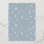 Elegant Typografie Foto "Be Merry" Folie Feestdagenkaart (Achterkant)