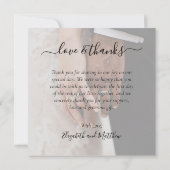 Elegant Typografie Foto Collage Wedding Bedankkaart (Achterkant)