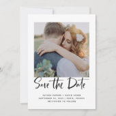 Elegant Typografie | Foto Save The Date (Voorkant)