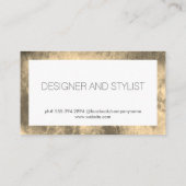 Elegant Typografie / Gold Border Visitekaartje (Achterkant)