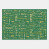 Elegant Typografie Gold Kerstmis Inpakpapier Vel (Voorkant 2)