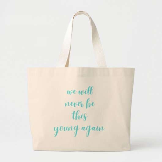 Elegant Typografie Grote Tote Bag (Voorkant)