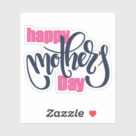 Elegant Typografie | HAPPY MOEDERDAG Sticker (Vel)