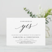 Elegant-typografie: ja-verloving kaart (Staand voorkant)