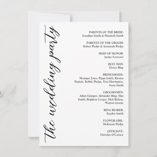 Elegant Typografie Laurel Wreath Monogram Wedding (Achterkant)