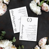 Elegant Typografie Laurel Wreath Monogram Wedding