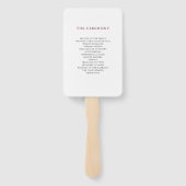 Elegant Typografie | Marsala Wedding Handwaaier (Achterkant)