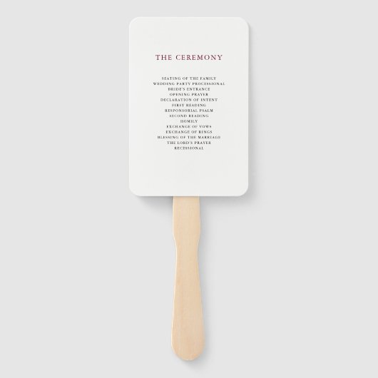 Elegant Typografie | Marsala Wedding Handwaaier (Achterkant)