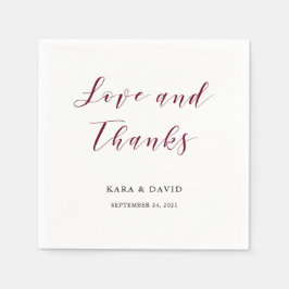 Elegant Typografie | Marsala Wedding Servet