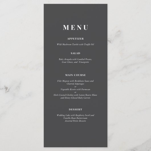 Elegant Typografie Menu (Voorkant)