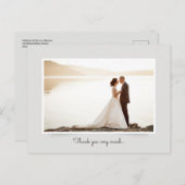 Elegant Typografie met foto | Dank u wel Briefkaart (Voorkant / Achterkant)