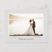 Elegant Typografie met foto | Dank u wel Briefkaart (Voorkant)