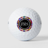 Elegant Typografie Modern Monogram Golfballen (Voorkant)