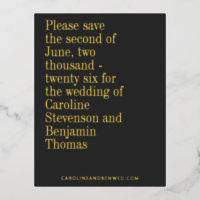 Elegant Typografie Modern Save the Date Gold