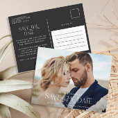 Elegant typografie moderne huwelijkslandfoto briefkaart