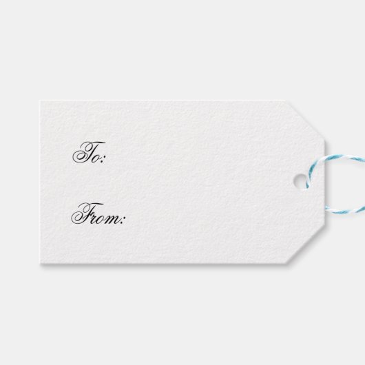 Elegant Typografie Monogram Cadeaulabel (Voorkant (Horizontaal))