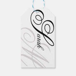 Elegant Typografie Monogram Cadeaulabel