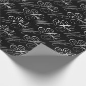 Elegant Typografie Monogram Cadeaupapier (Hoek)