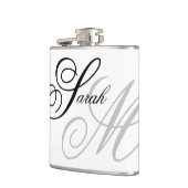 Elegant Typografie Monogram Heupfles (Links)