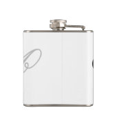 Elegant Typografie Monogram Heupfles (Achterkant)