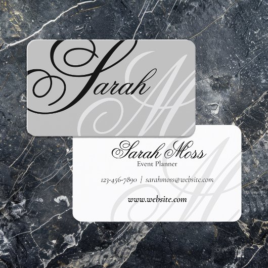 Elegant Typografie Monogram Visitekaartje