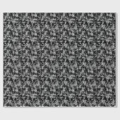 Elegant Typografie Name Pattern Black Cadeaupapier (Vlak)