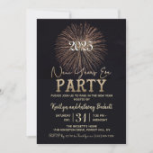Elegant Typografie Nieuwjaar Eve Party Kaart (Voorkant)