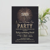 Elegant Typografie Nieuwjaar Eve Party Kaart (Staand voorkant)