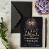 Elegant Typografie Nieuwjaar Eve Party Kaart