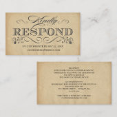 Elegant  Typografie Online RSVP Reply Cards Informatiekaartje (Voorkant / Achterkant)