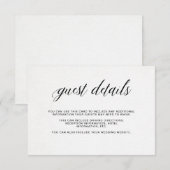 Elegant Typografie op papier voor Waterverf | Bijz Informatiekaartje (Voorkant / Achterkant)