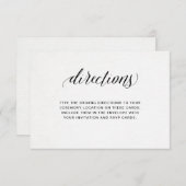 Elegant Typografie op Waterverf Paper Directions Kaart (Voorkant / Achterkant)