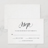 Elegant Typografie op Waterverf Paper RSVP (Voorkant / Achterkant)