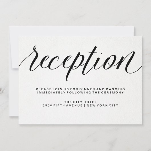 Elegant Typografie over de ontvangst van Waterverf Kaart (Voorkant)