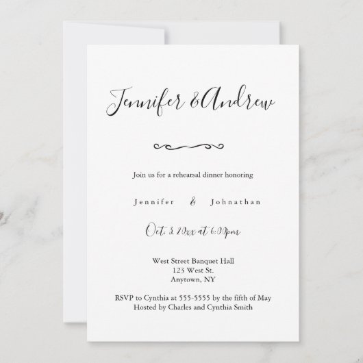 Elegant-typografie-repetities uit diners kaart (Voorkant)