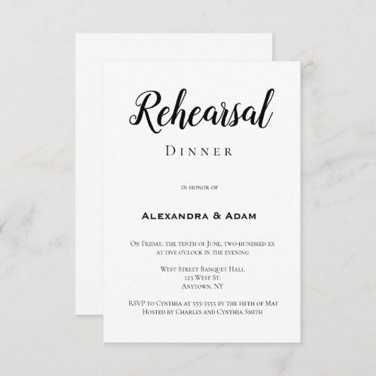 Elegant-typografie-repetities uit diners kaart (Voorkant / Achterkant)