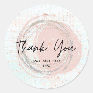 Elegant Typografie Roos Gold Bedankt Sticker