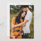 Elegant Typografie Save the Date Photo Minimalist (Voorkant)