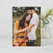 Elegant Typografie Save the Date Photo Minimalist (Staand voorkant)