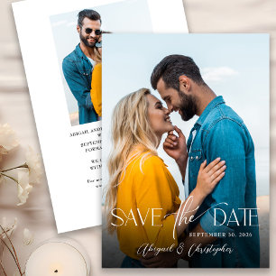 Elegant Typografie Script 2 Foto opslaan van de da Save The Date